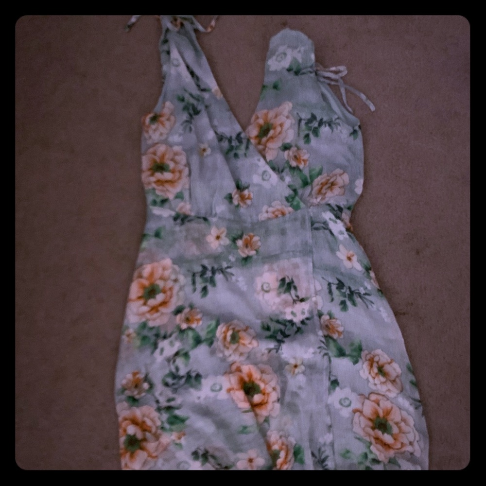 Blue floral dress